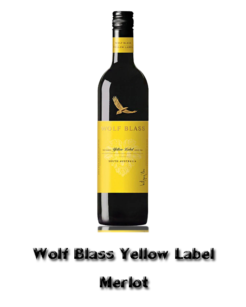 Wolf blass yellow  (750ml) Alc.13.5% label merlot