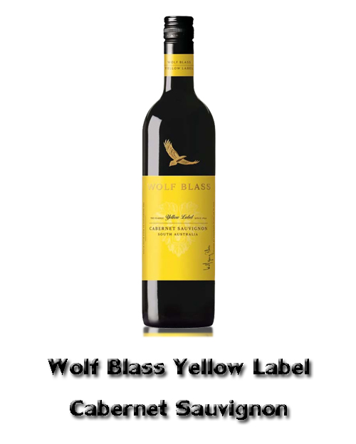 Wolf blass yellow (750ml) Alc.14% label cabernet sauvignon