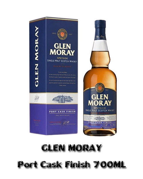 GLEN MORAY   Port Cask Finish  <br> (700mL) Alc.40%